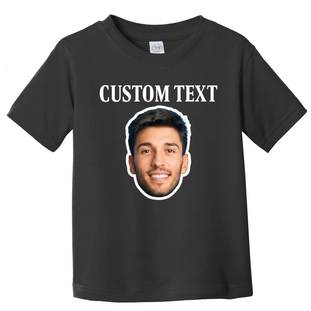 Custom Face Toddler T-Shirt - Personalized Photo Gift with Your Face - Front
