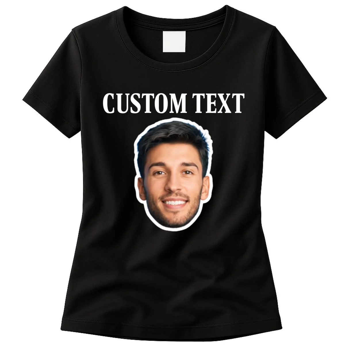 Custom Face Women's T-Shirt - Personalized Photo Gift with Your Face - Front