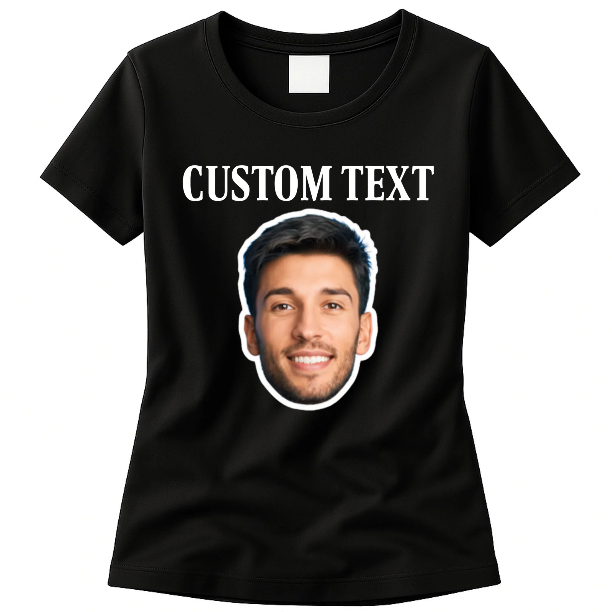 Custom Face Women's T-Shirt - Personalized Photo Gift with Your Face - Front