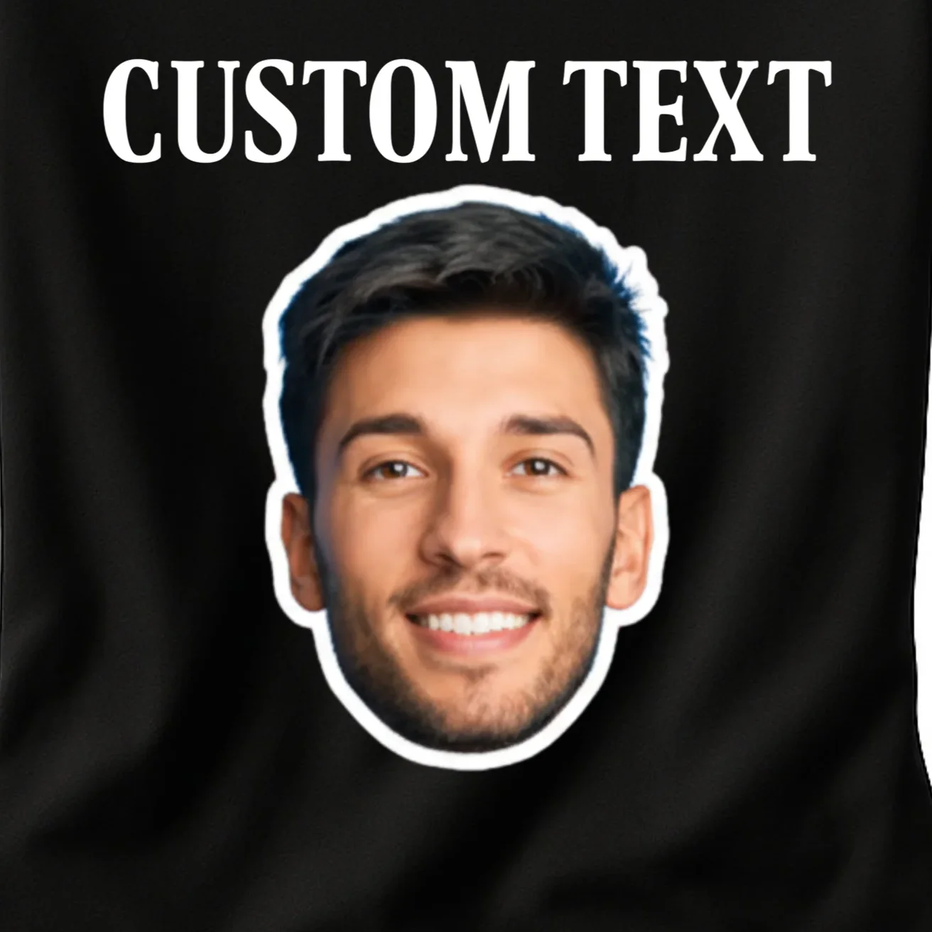 Custom Face Women's T-Shirt - Personalized Photo Gift with Your Face - Front - Close-up
