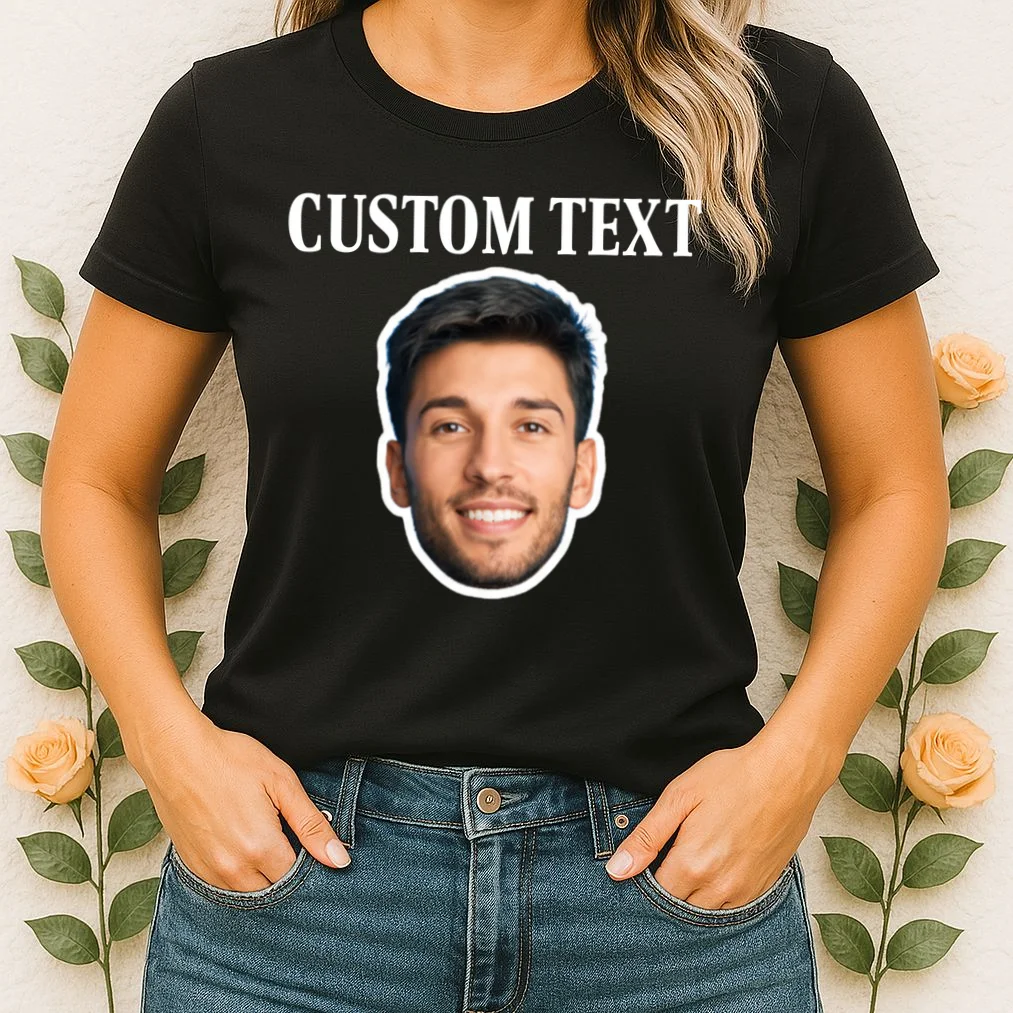 Custom Face Women's T-Shirt - Personalized Photo Gift with Your Face - Front 1