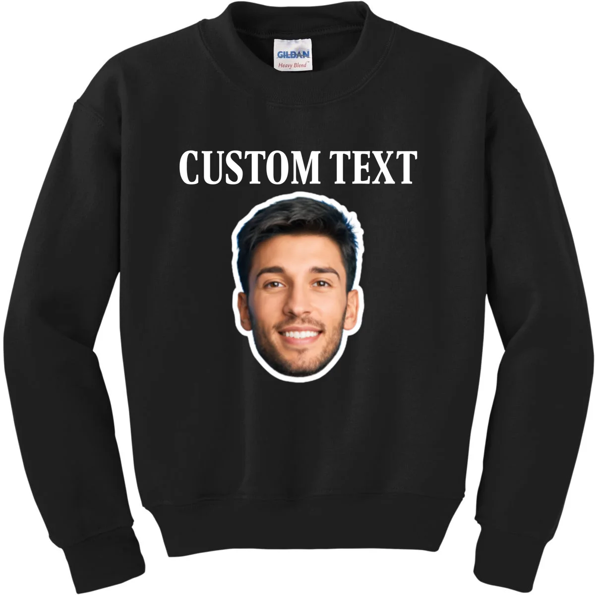 Custom Face Kids Sweatshirt - Personalized Photo Gift with Your Face - Front