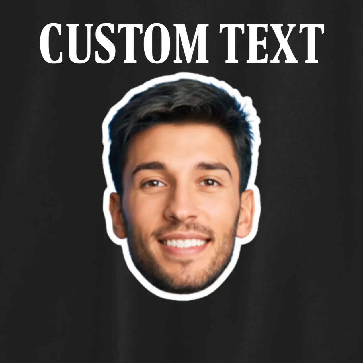 Custom Face Kids Sweatshirt - Personalized Photo Gift with Your Face - Front - Close-up