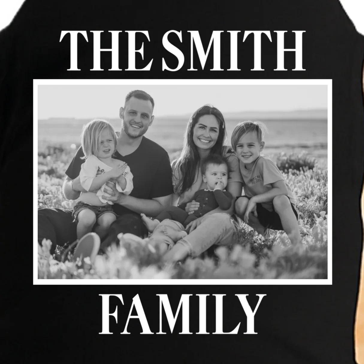 Custom Family Portrait - Personalized Family Photo for Cherished Memories Doggie Tank - Front - Close-up