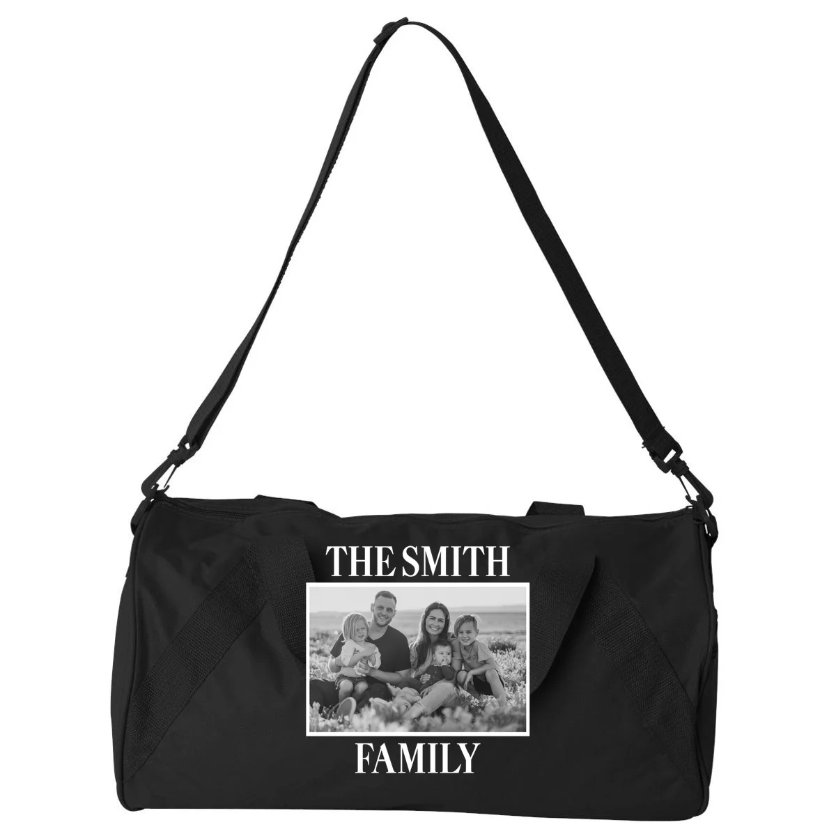 Custom Family Portrait - Personalized Family Photo for Cherished Memories Duffel Bag - Front
