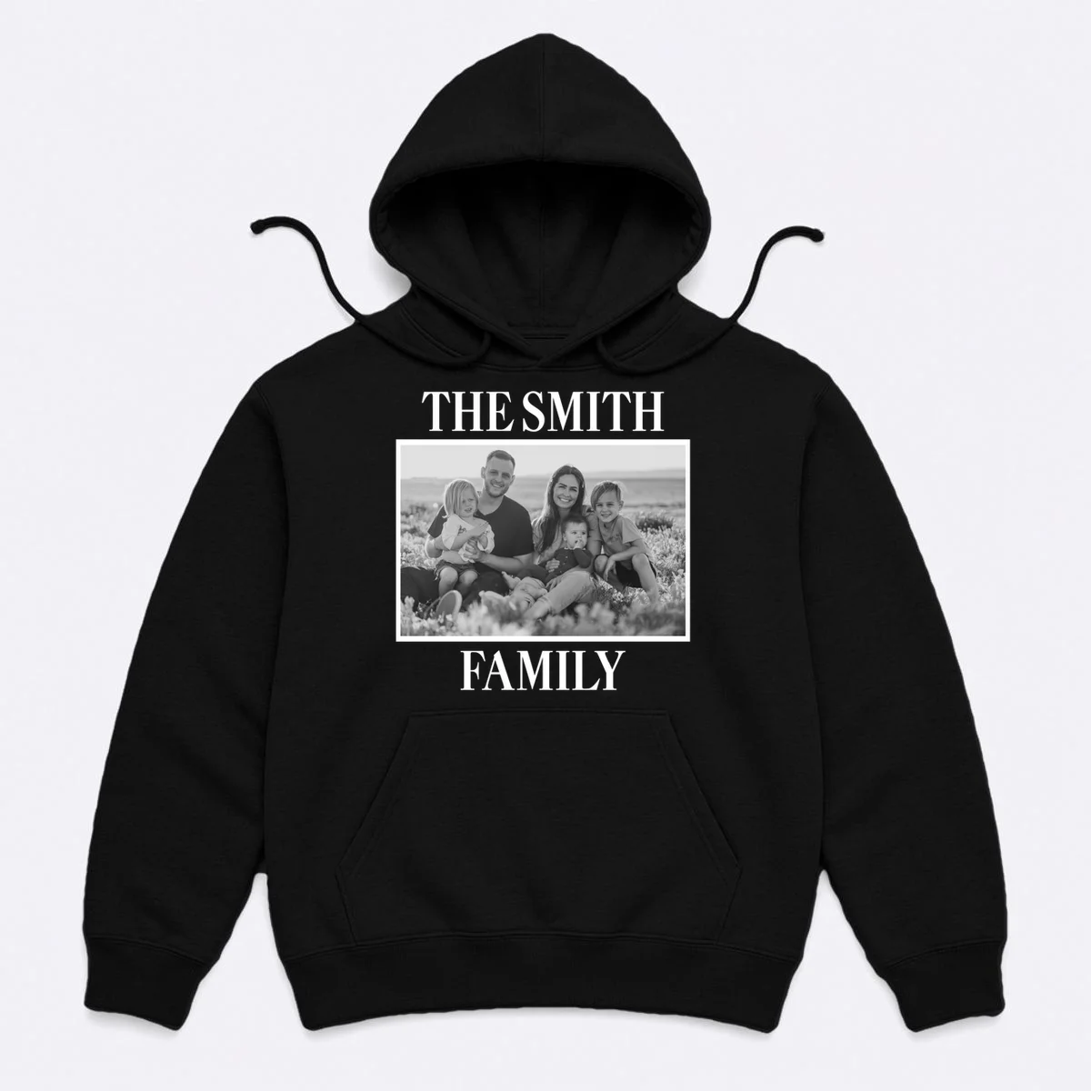 Custom Family Portrait - Personalized Family Photo for Cherished Memories Hoodie - Front