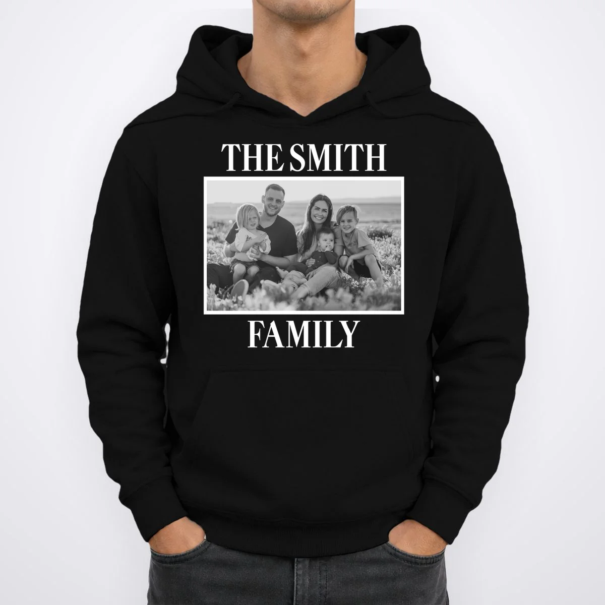 Custom Family Portrait - Personalized Family Photo for Cherished Memories Hoodie - Front 1