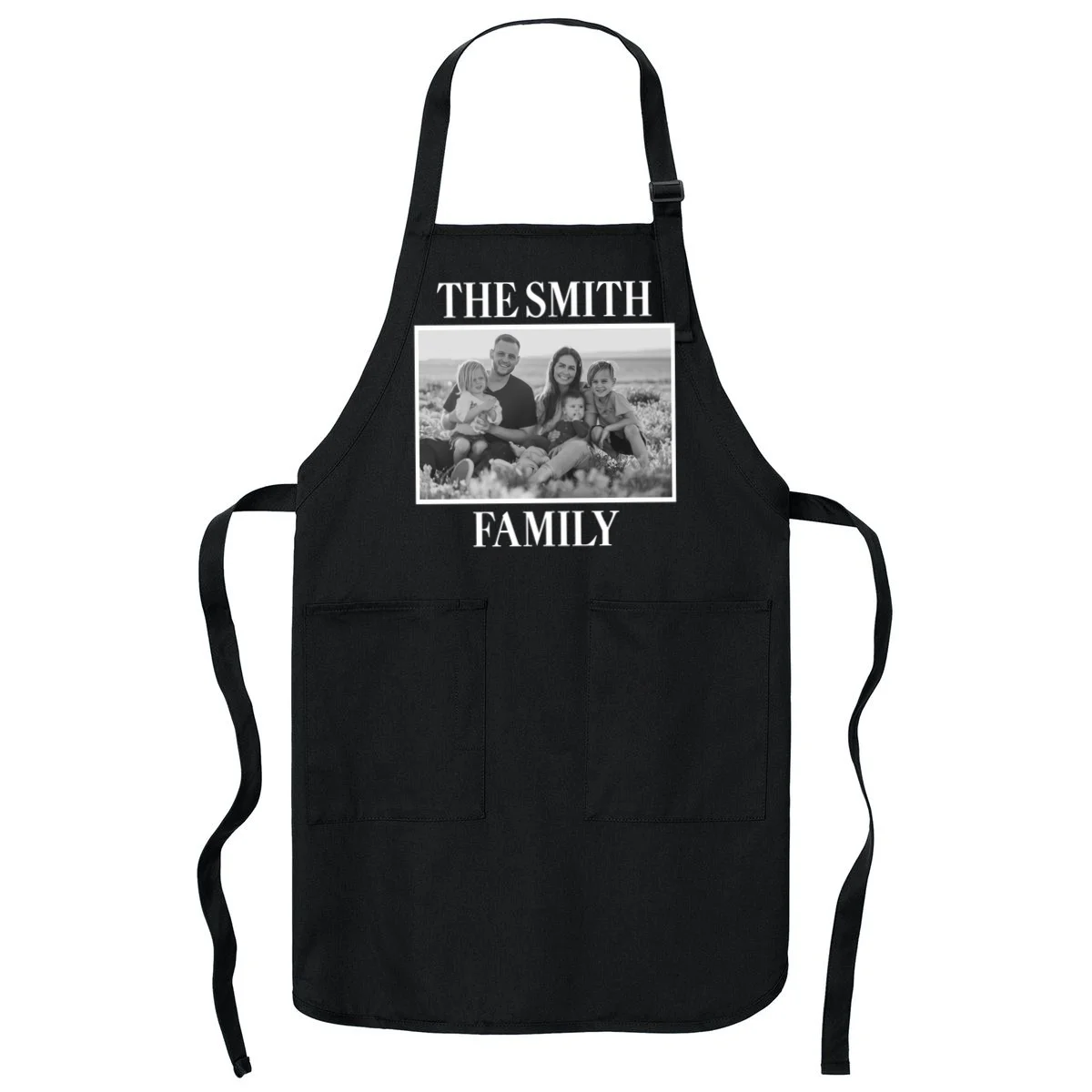 Custom Family Portrait - Personalized Family Photo for Cherished Memories Apron - Front