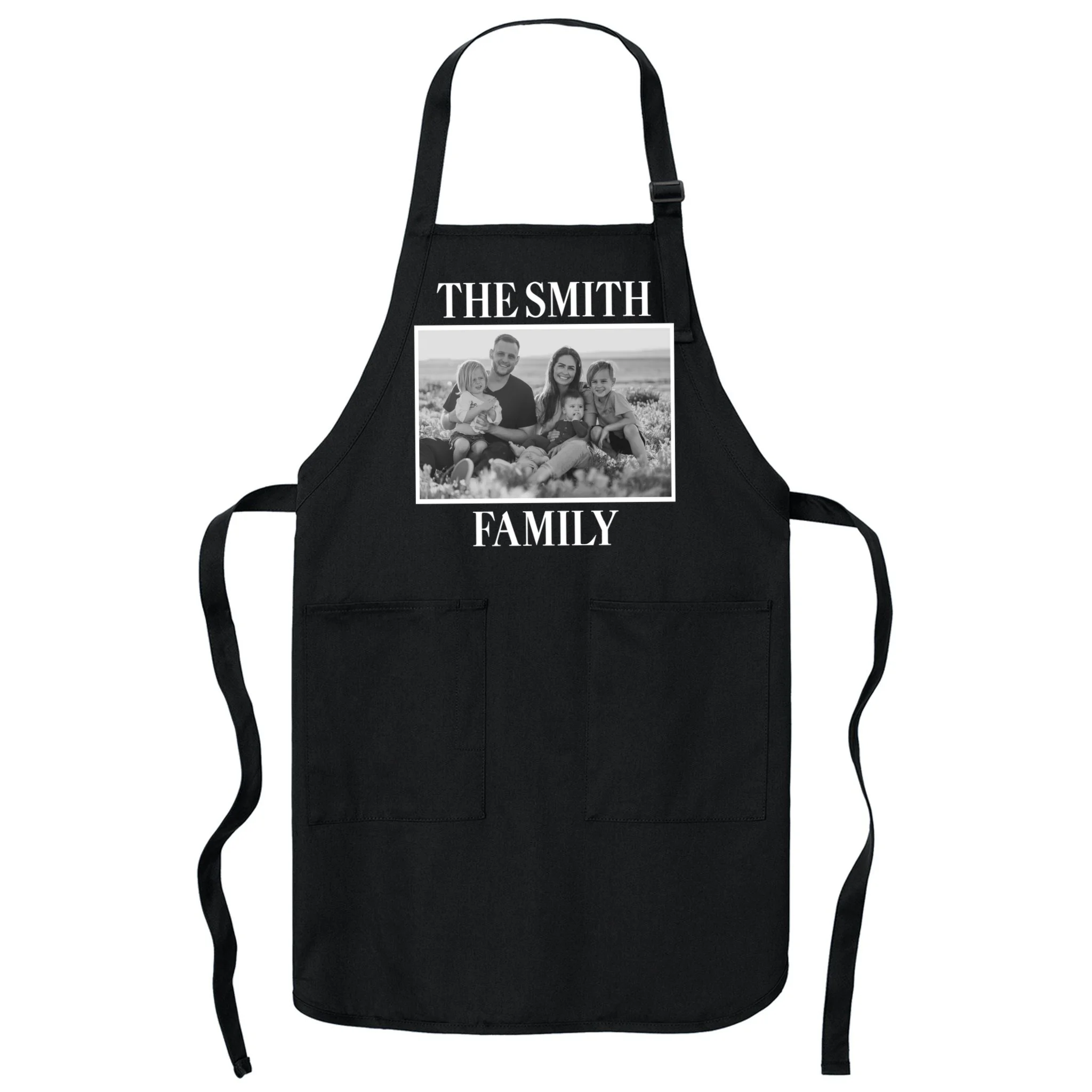 Custom Family Portrait - Personalized Family Photo for Cherished Memories Apron - Front