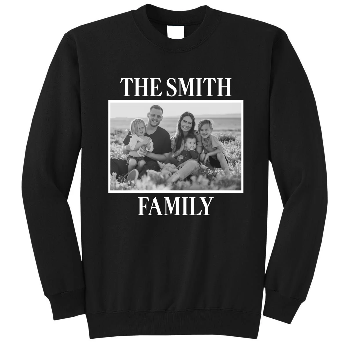Custom Family Portrait - Personalized Family Photo for Cherished Memories Sweatshirt - Front