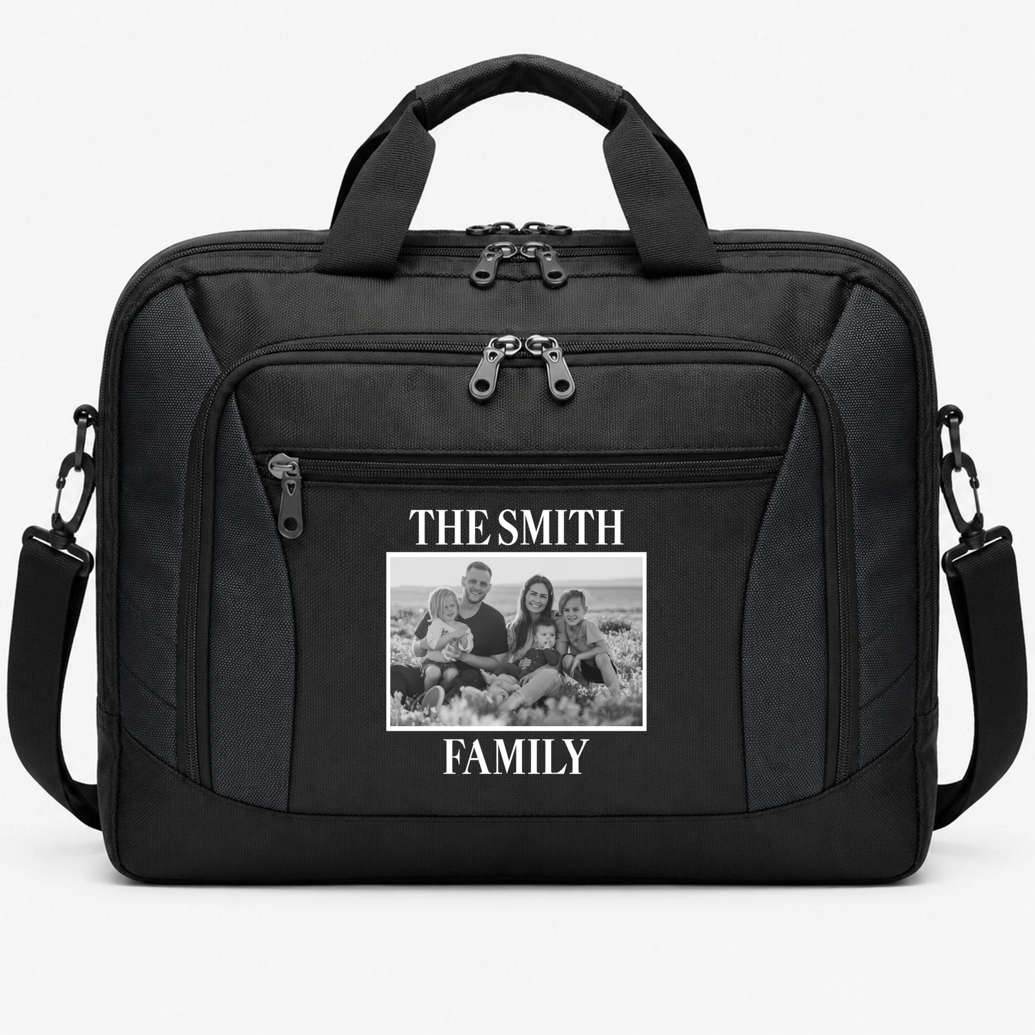 Custom Family Portrait - Personalized Family Photo for Cherished Memories Briefcase - Front