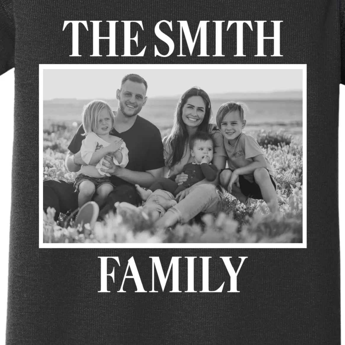 Custom Family Portrait - Personalized Family Photo for Cherished Memories Baby Bodysuit - Front - Close-up