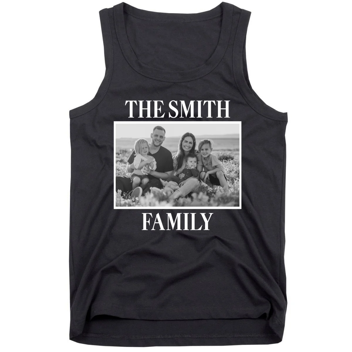 Custom Family Portrait - Personalized Family Photo for Cherished Memories Tank Top - Front