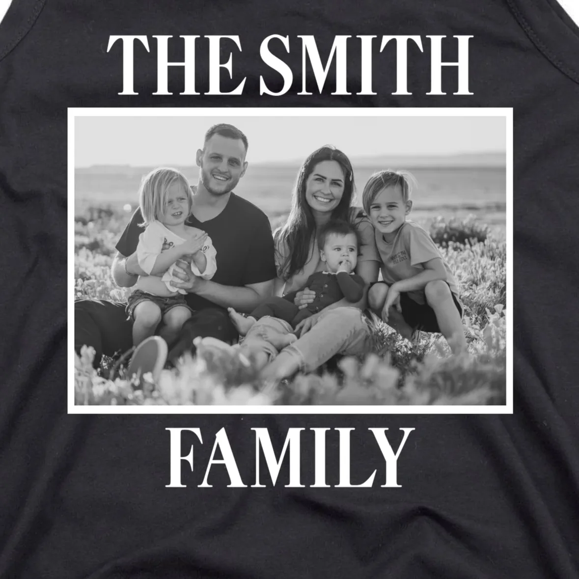 Custom Family Portrait - Personalized Family Photo for Cherished Memories Men's Tank Top - Front - Close-up