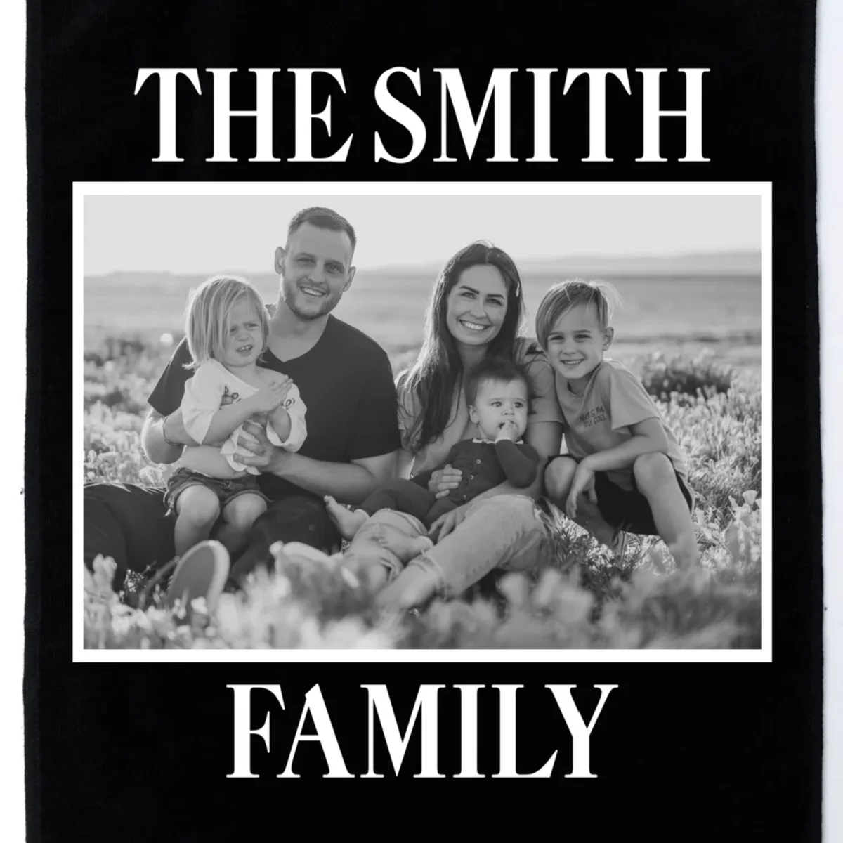 Custom Family Portrait - Personalized Family Photo for Cherished Memories Golf Towel - Front - Close-up