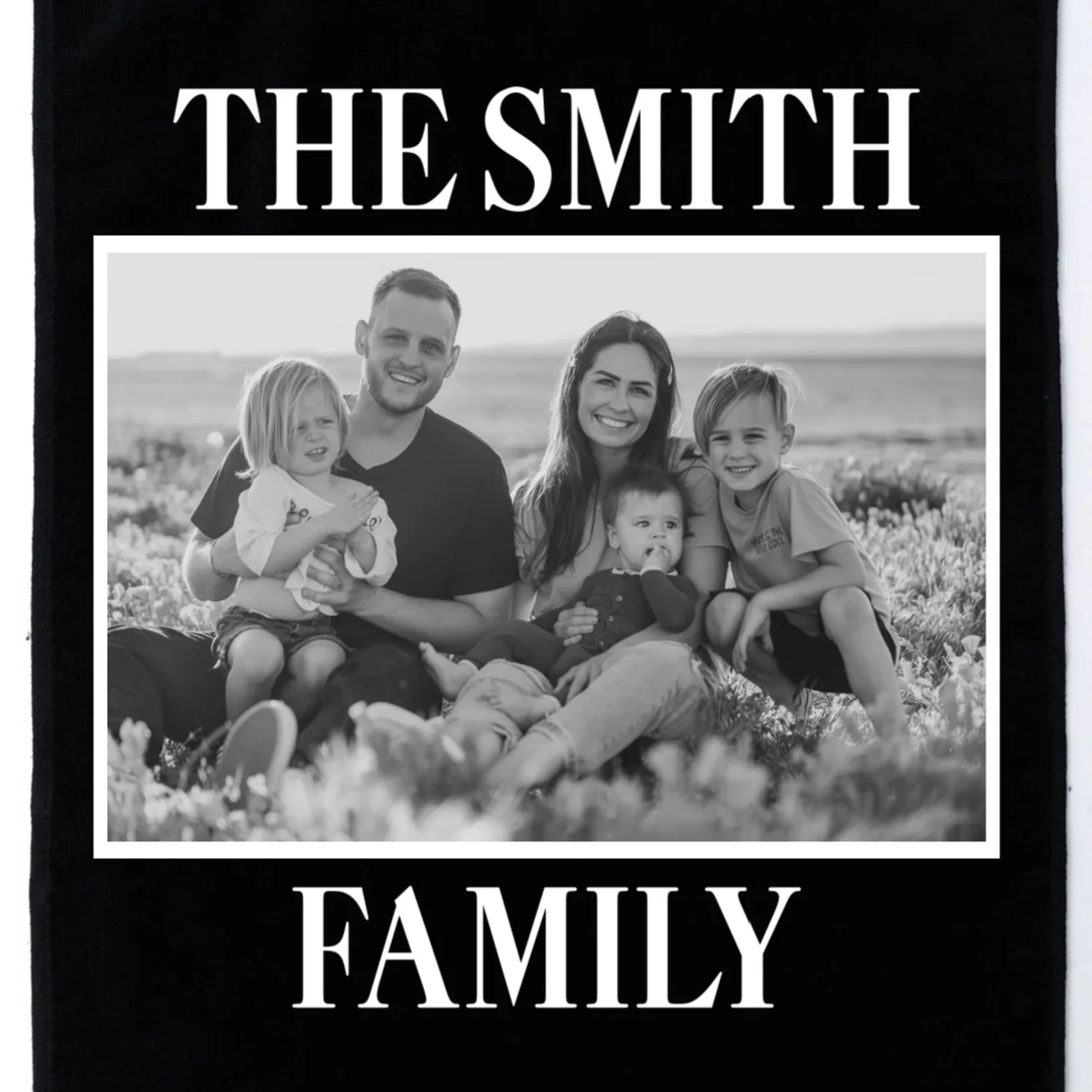 Custom Family Portrait - Personalized Family Photo for Cherished Memories Golf Towel - Front - Close-up