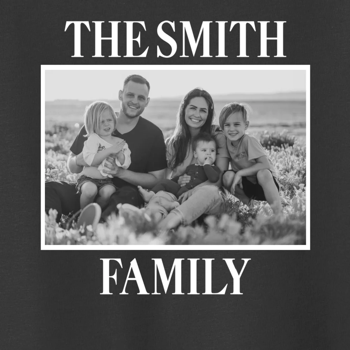 Custom Family Portrait - Personalized Family Photo for Cherished Memories Toddler T-Shirt - Front - Close-up