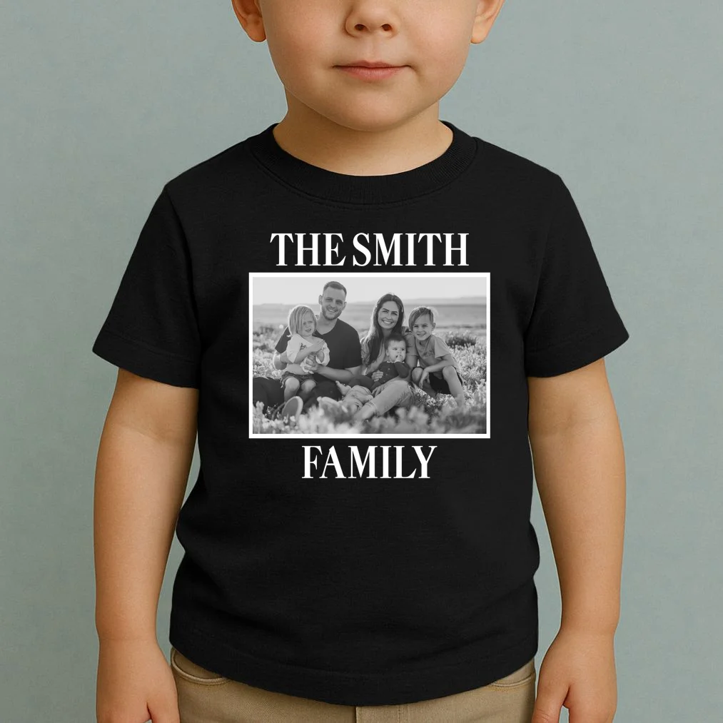 Custom Family Portrait - Personalized Family Photo for Cherished Memories Toddler T-Shirt - Front 1