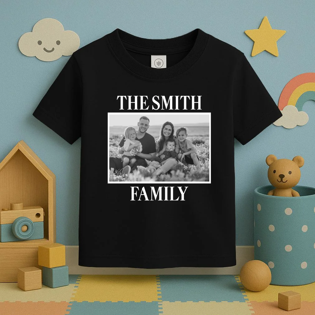Custom Family Portrait - Personalized Family Photo for Cherished Memories Toddler T-Shirt - Front 2
