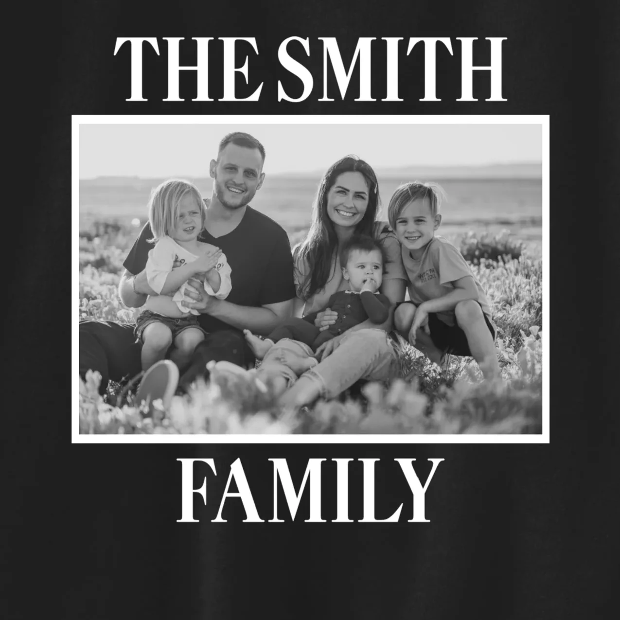Custom Family Portrait - Personalized Family Photo for Cherished Memories Kids Sweatshirt - Front - Close-up