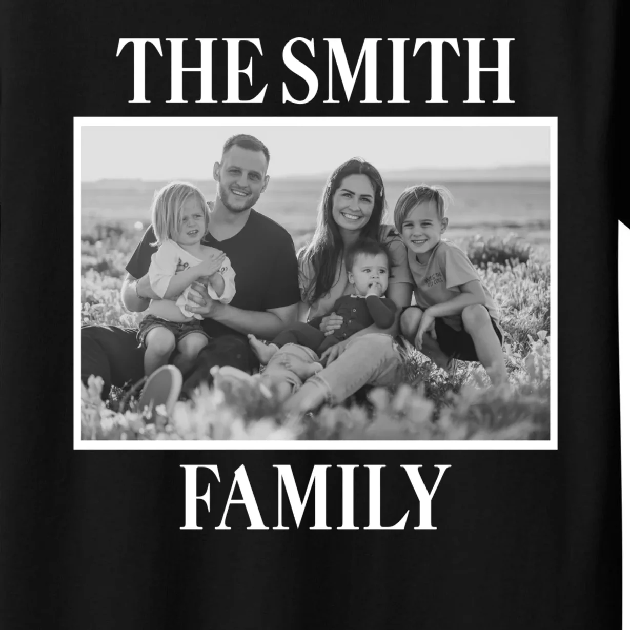 Custom Family Portrait - Personalized Family Photo for Cherished Memories Kids T-Shirt - Front - Close-up