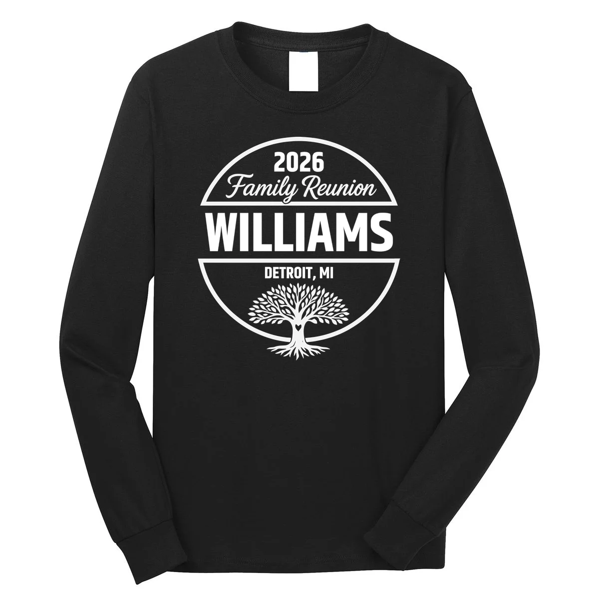 Custom Family Reunion Family Tree Long Sleeve Shirt - Front