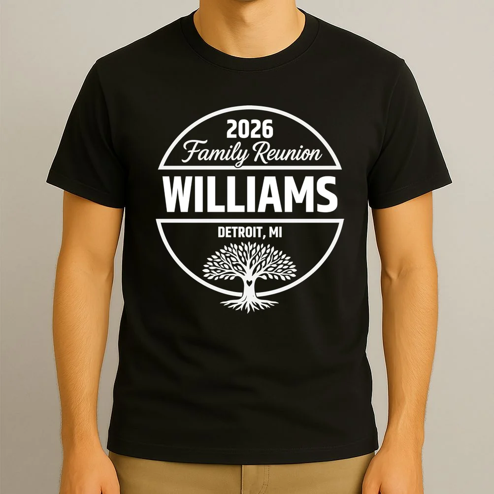 Custom Family Reunion Family Tree T-Shirt - Front 3