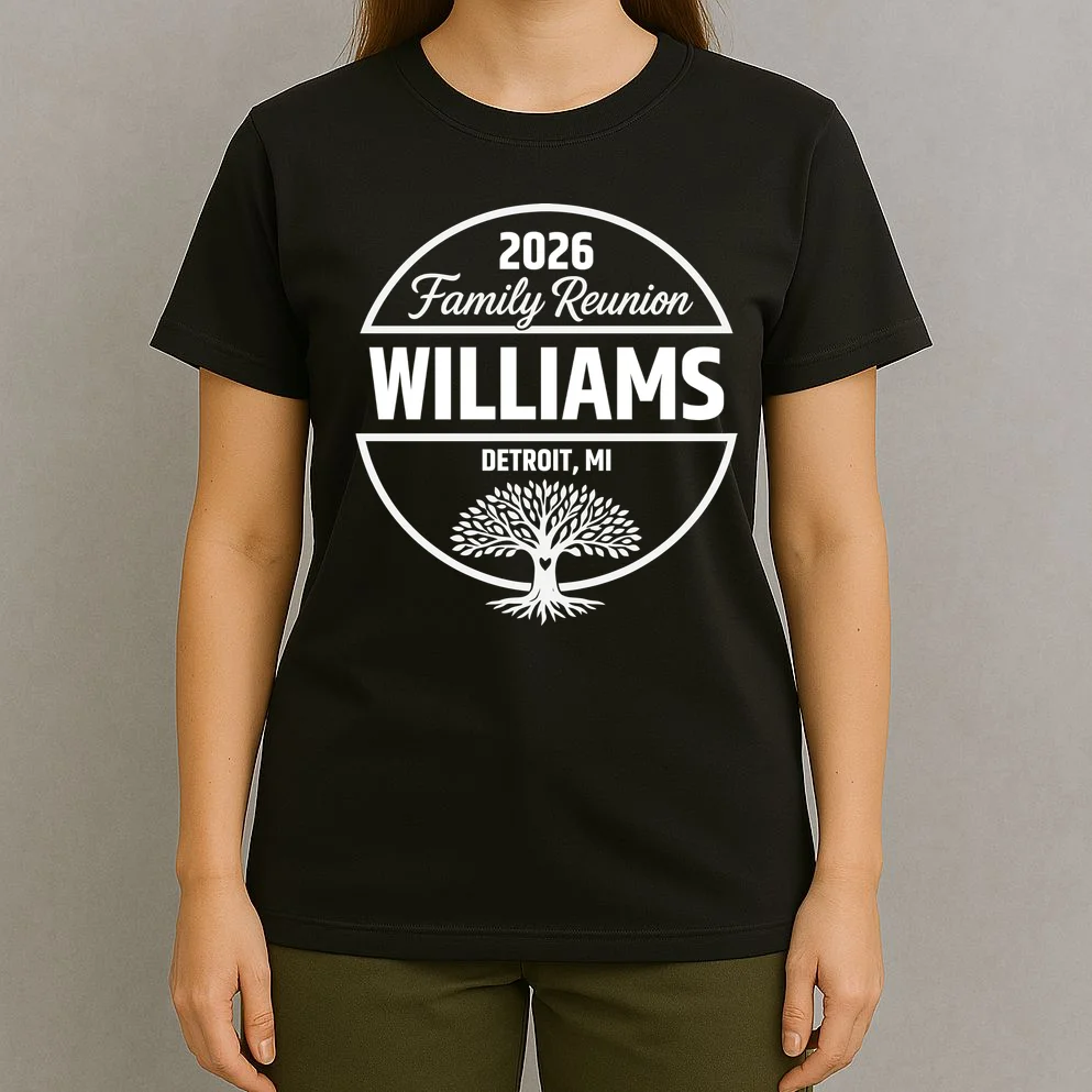 Custom Family Reunion Family Tree T-Shirt - Front 4