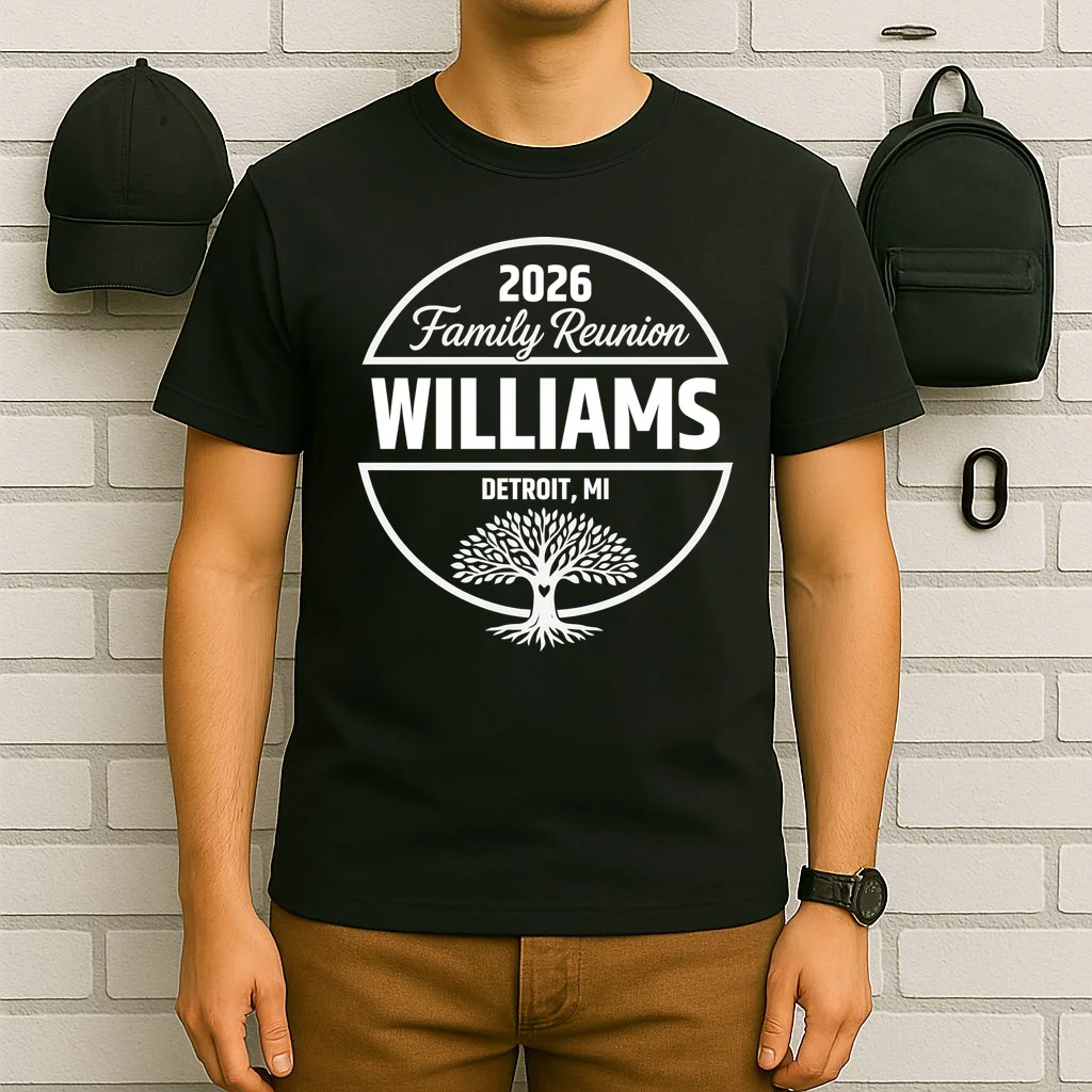Custom Family Reunion Family Tree T-Shirt - Front 6