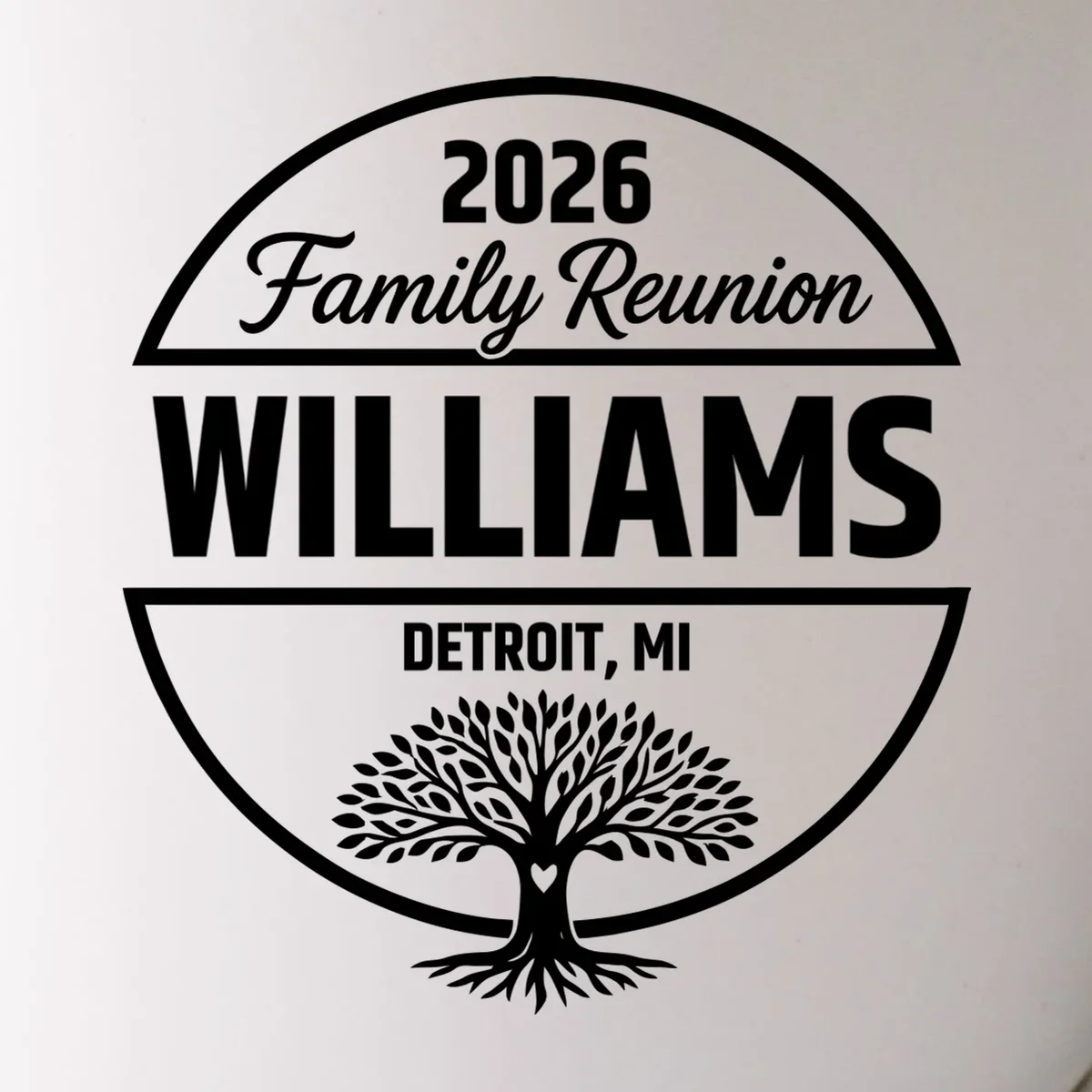 Custom Family Reunion Family Tree Mug - Front - Close-up