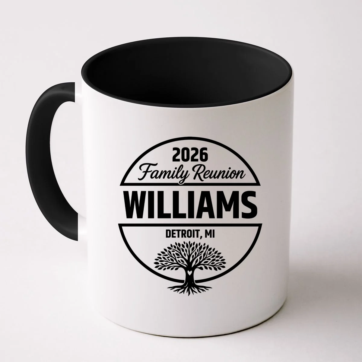 Custom Family Reunion Family Tree Coffee Mug - Front
