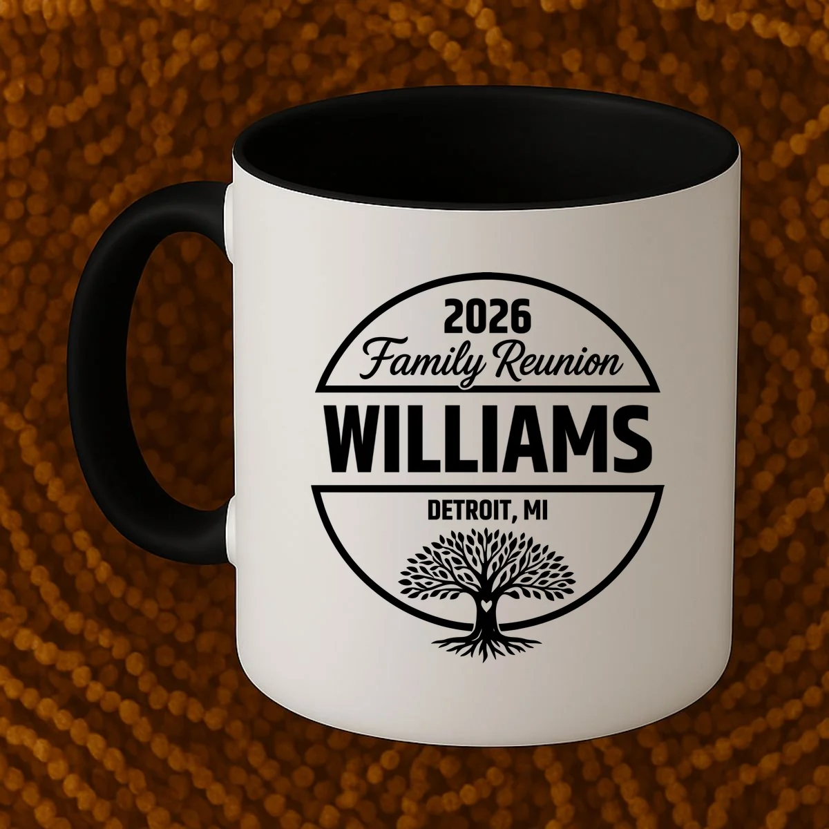 Custom Family Reunion Family Tree Coffee Mug - Front 1