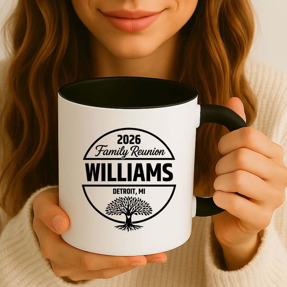 Custom Family Reunion Family Tree Coffee Mug - Front 2