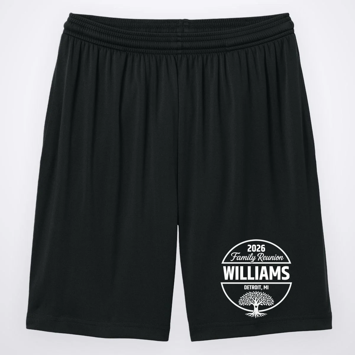 Custom Family Reunion Family Tree Men's Shorts - Front