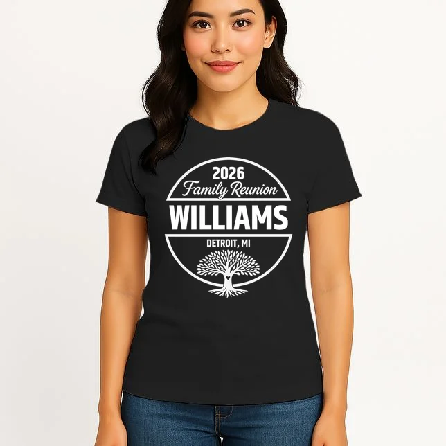 Custom Family Reunion Family Tree Women's T-Shirt - Front 3