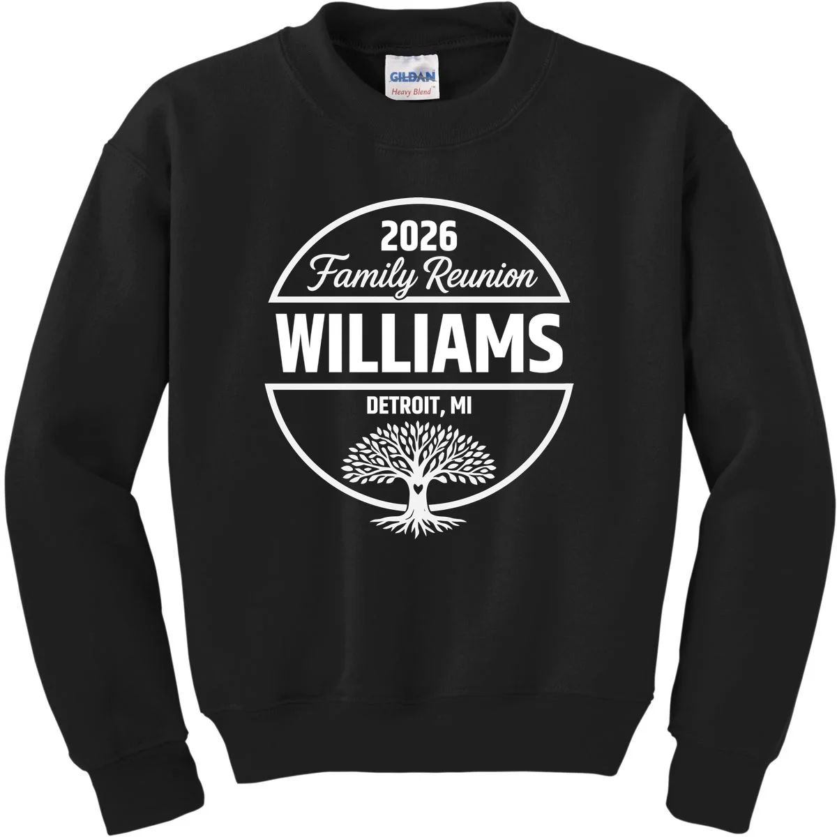 Custom Family Reunion Family Tree Kids Sweatshirt - Front