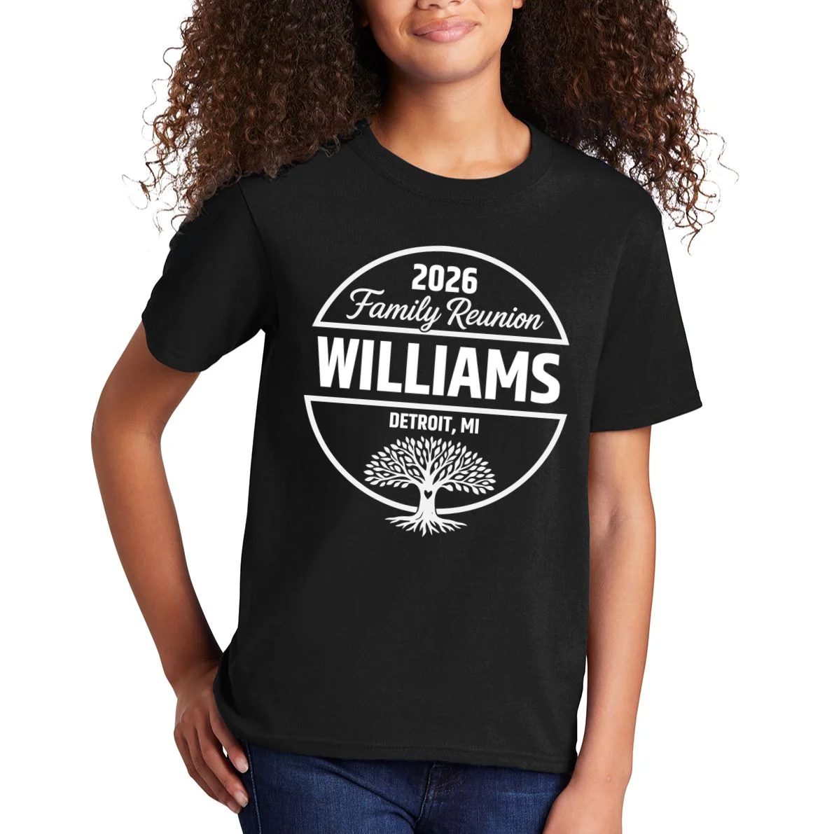 Custom Family Reunion Family Tree Kids T-Shirt - Front 1
