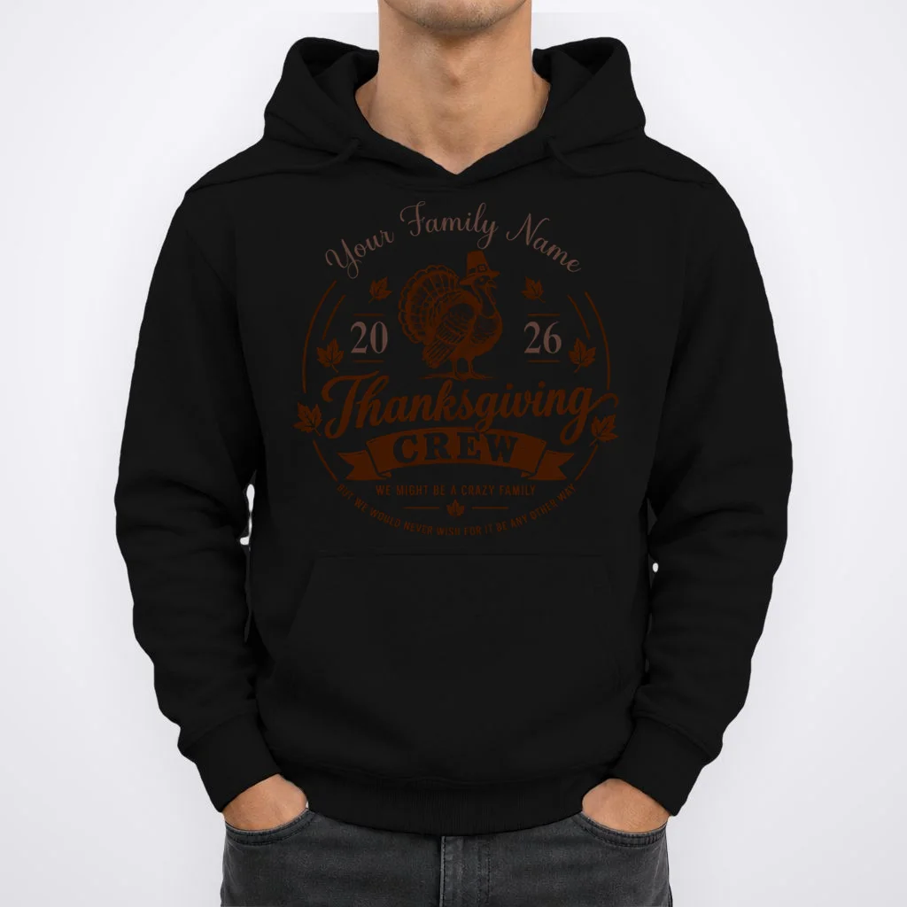 Custom Family Thanksgiving Men's Hoodie - Front 1