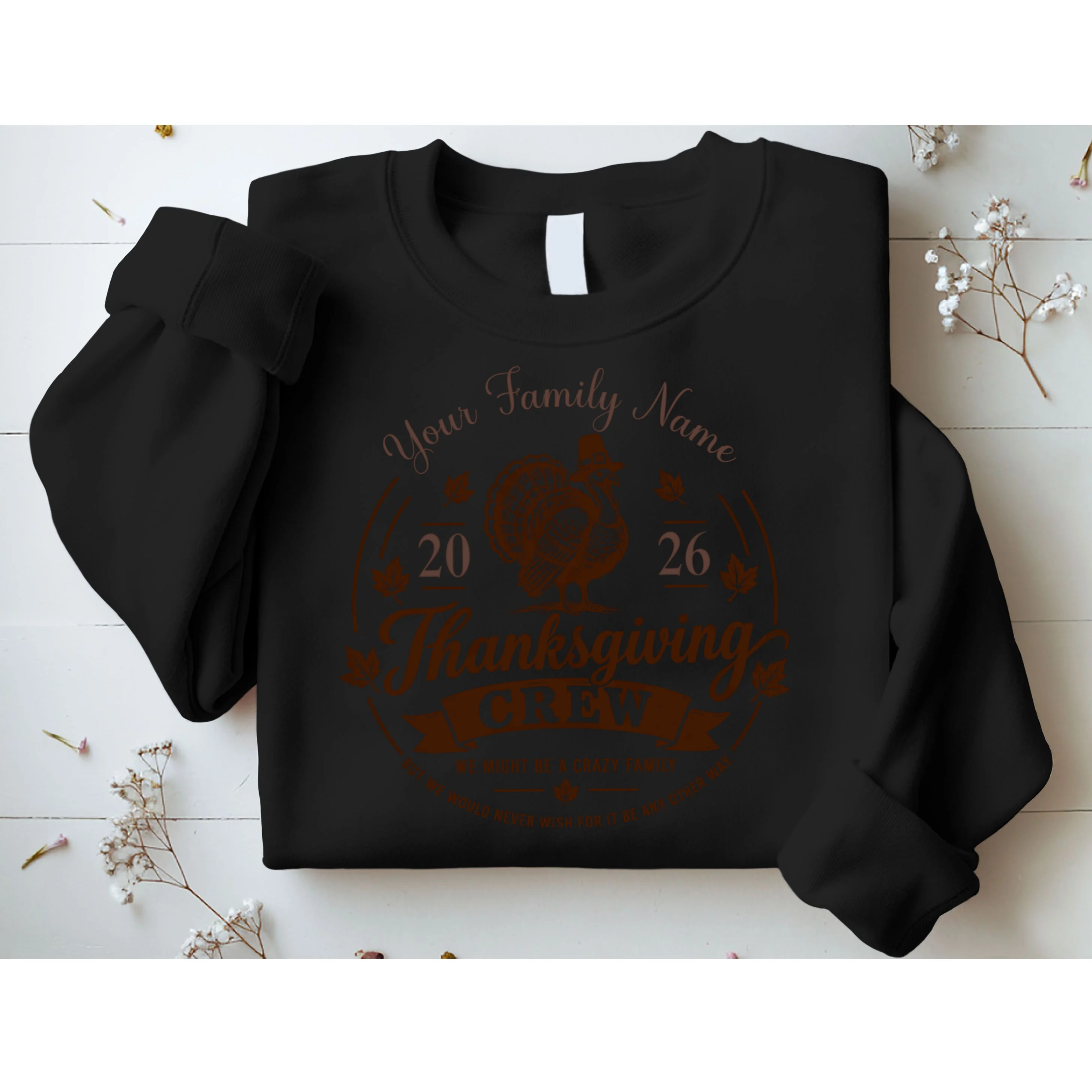 Custom Family Thanksgiving Men's Sweatshirt - Front 1