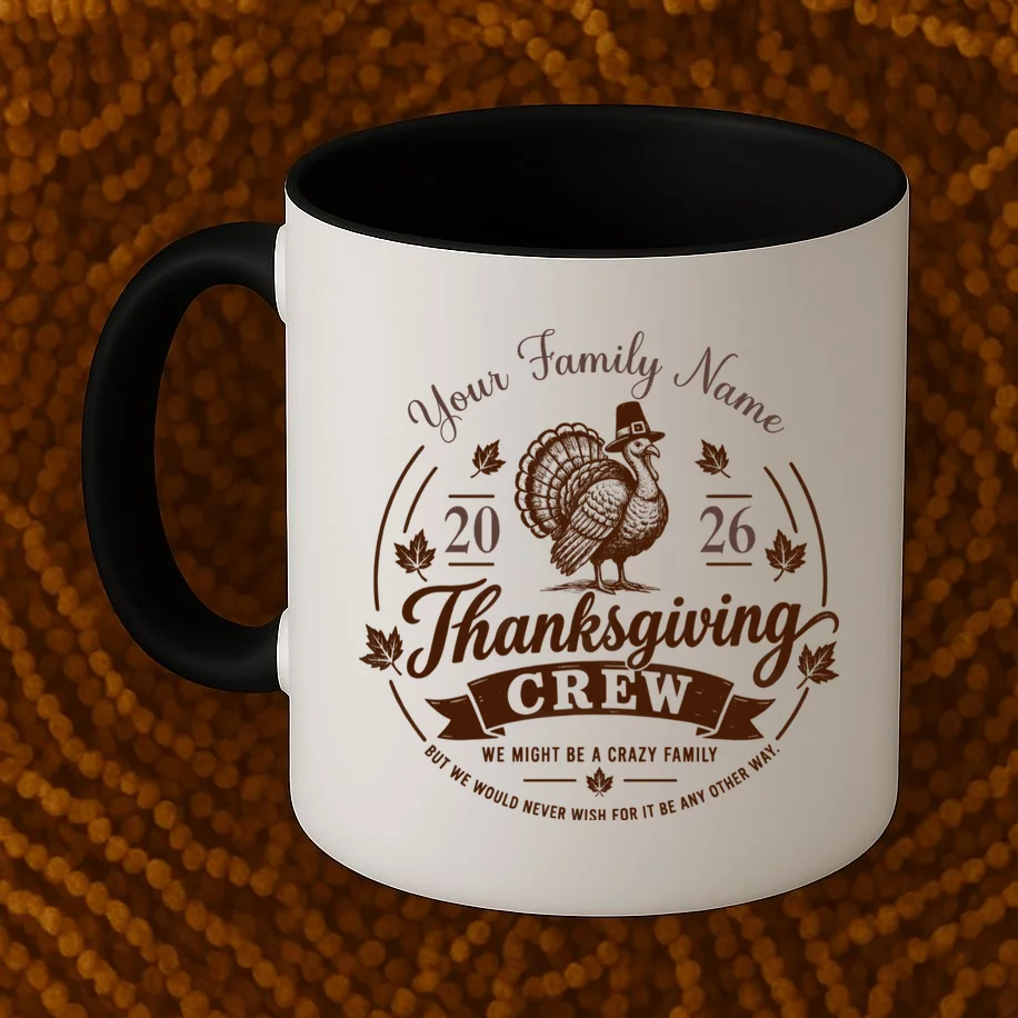 Custom Family Thanksgiving Mug - Front 1