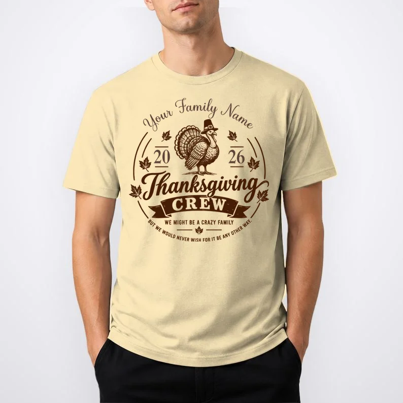 Custom Family Thanksgiving Men's T-Shirt - Front 1