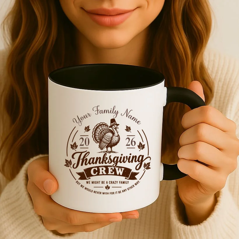 Personalized Thanksgiving Shirt Custom Family Thanksgiving Turkey Day Shirt Mug - Front 2