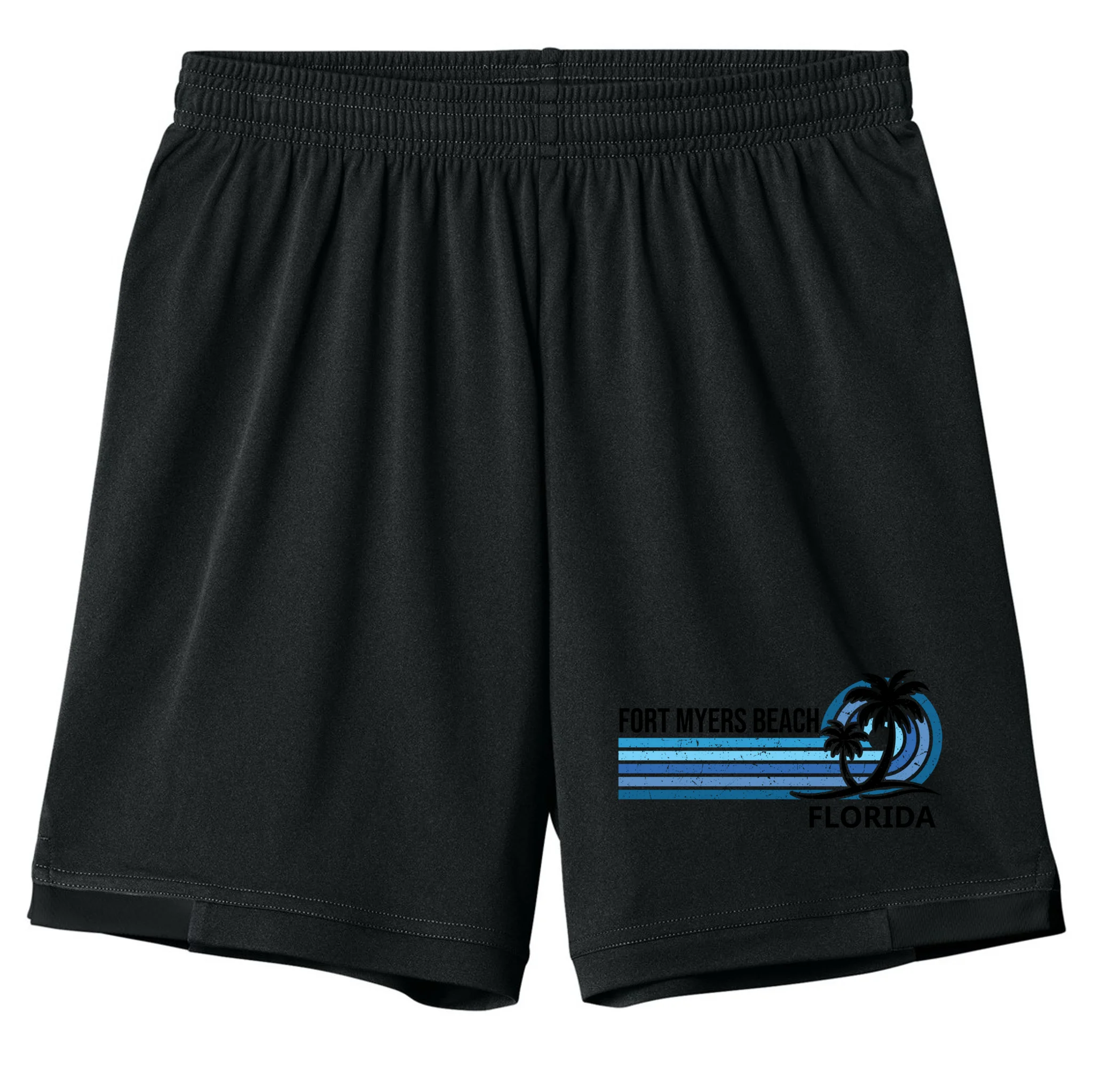 Custom Family Vacation Personalized Beach Gift Retro Kids Shorts - Front
