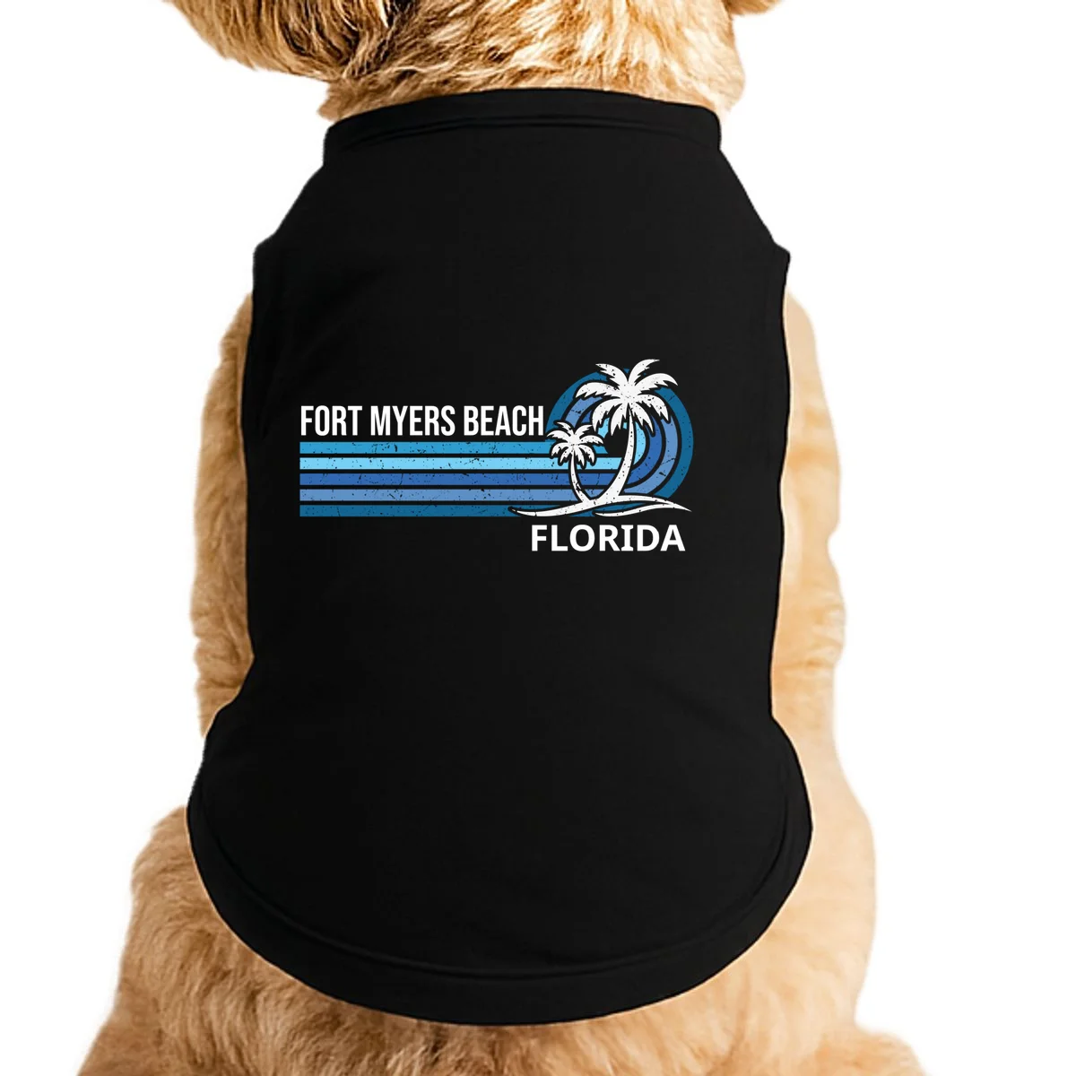 Custom Family Vacation Personalized Beach Gift Retro Doggie Tank - Front