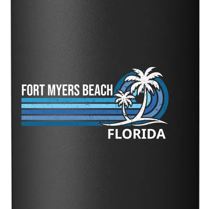 Custom Family Vacation Personalized Beach Gift Retro 24oz Water Bottle - Front - Close-up