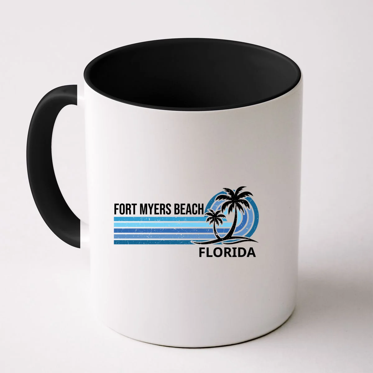 Custom Family Vacation Personalized Beach Gift Retro Coffee Mug - Front