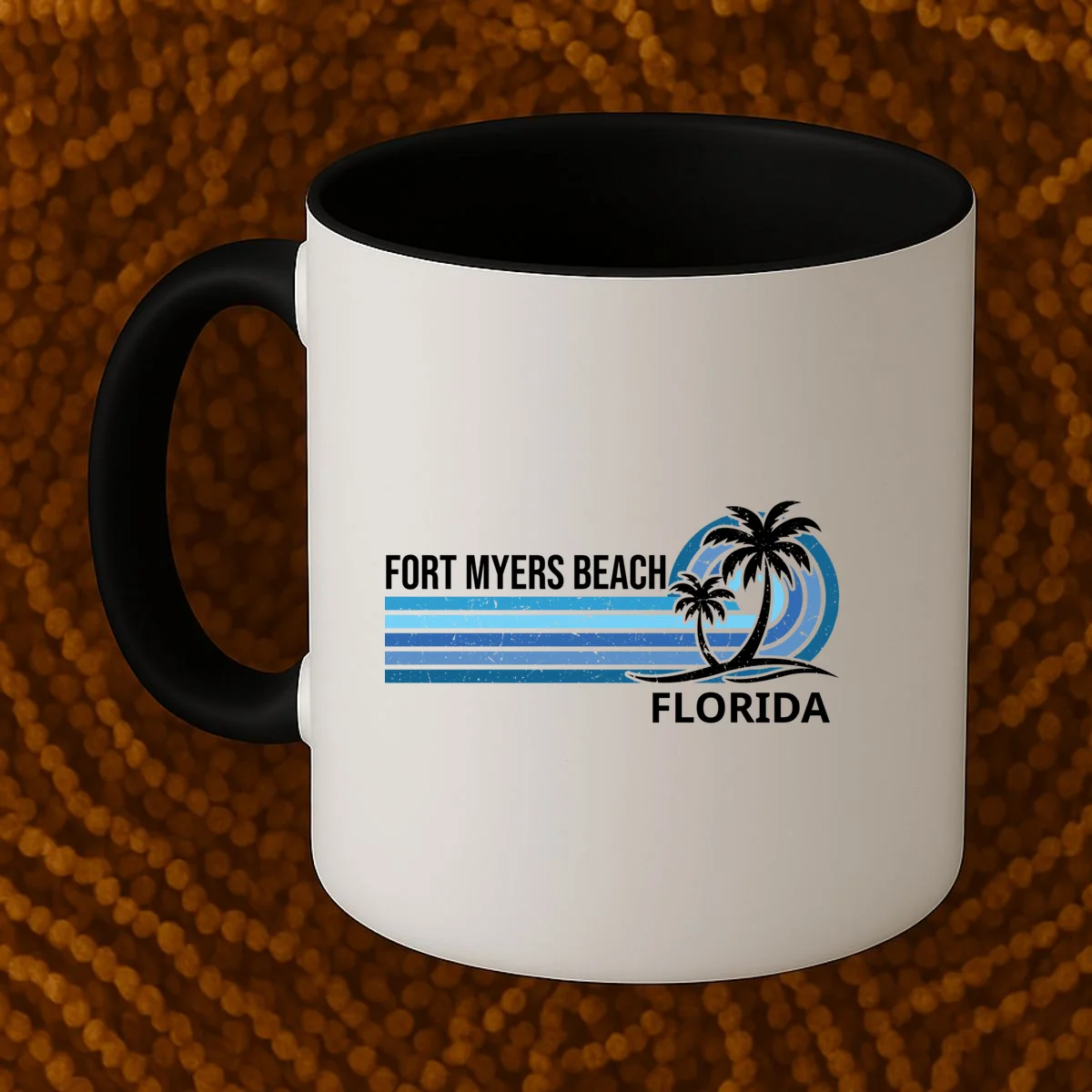 Custom Family Vacation Personalized Beach Gift Retro Coffee Mug - Front 1
