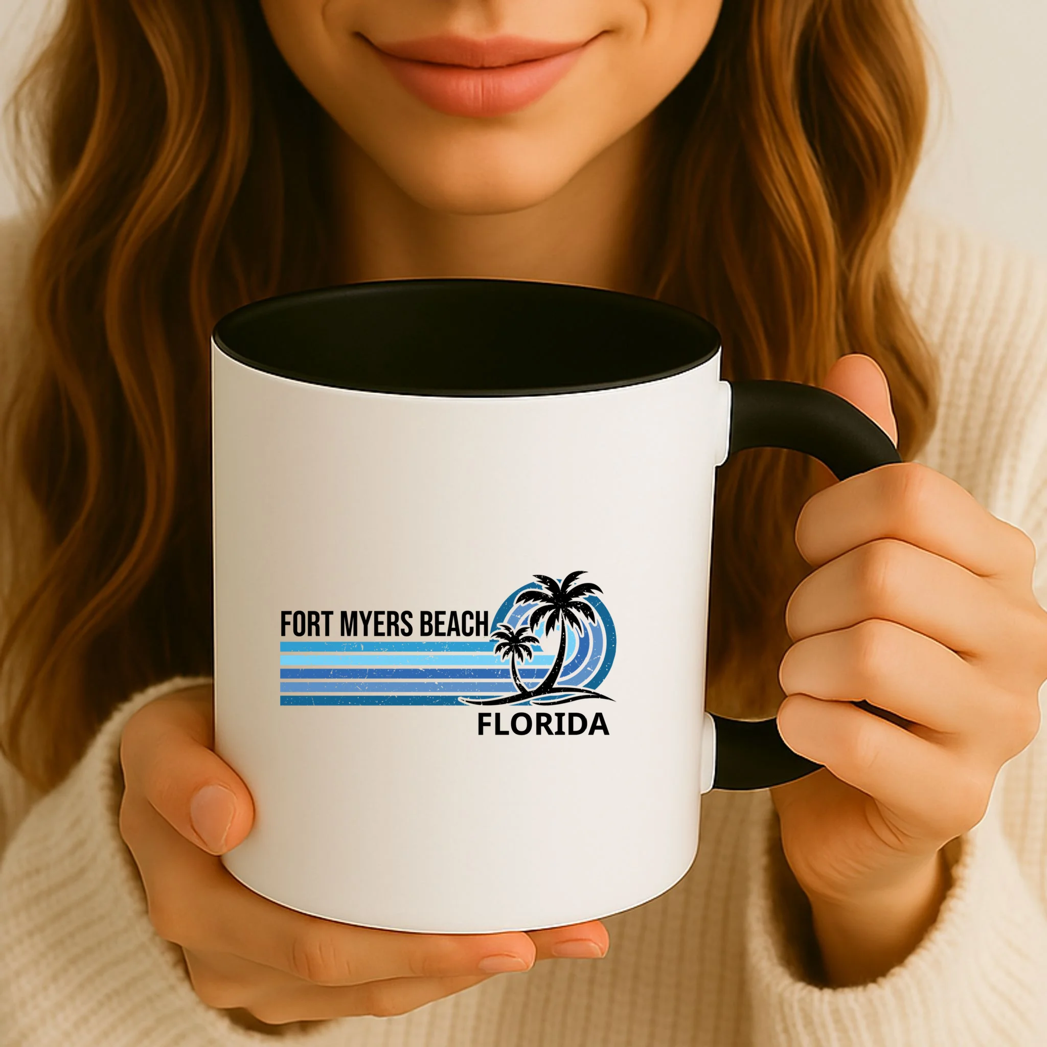 Custom Family Vacation Personalized Beach Gift Retro Mug - Front 2