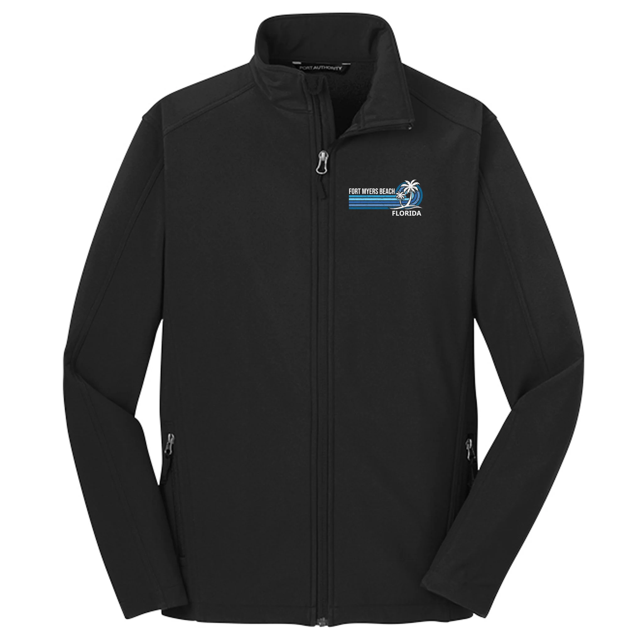 Custom Family Vacation Personalized Beach Gift Retro Men's Soft Jacket - Front