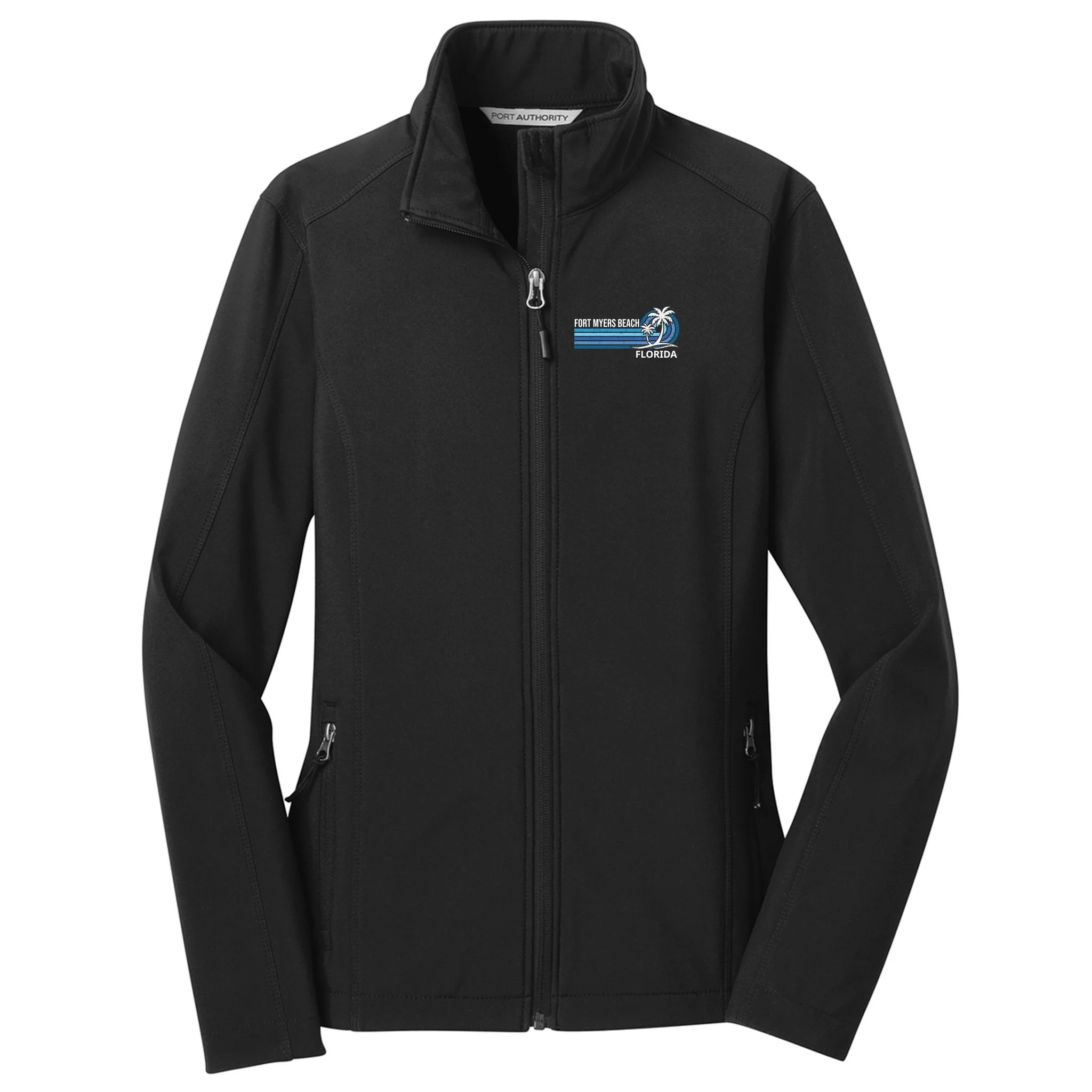 Custom Family Vacation Personalized Beach Gift Retro Women's Soft Jacket - Front